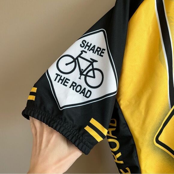 ✨ Cycling Store Yellow Share the Road Jersey XXL - Picture 4 of 9
